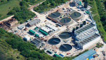 Aerial view of Morecambe WwTW