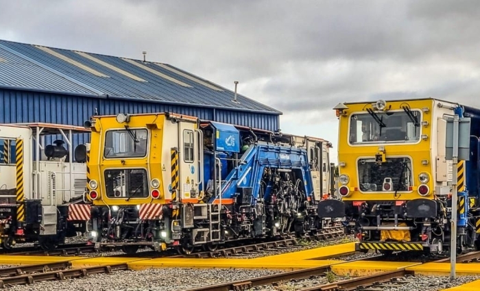 Three Beaver tampers in a depot