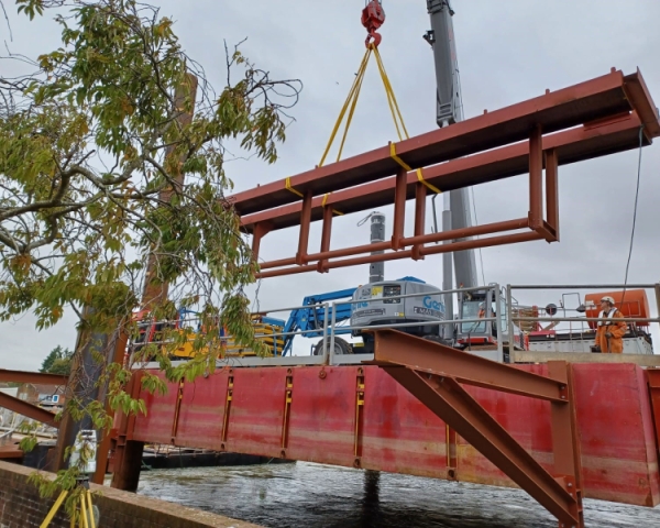 Piling at Tarrant Wharf.